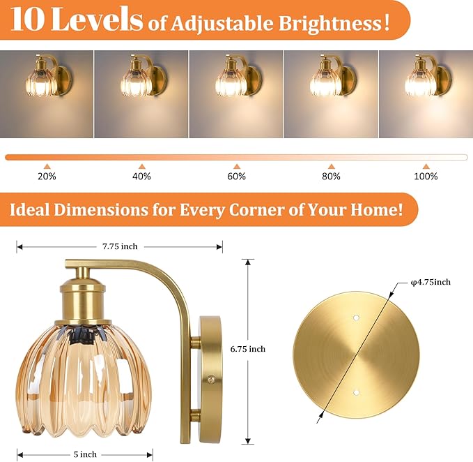 VerRon Rechargeable Battery Operated Wall Sconce