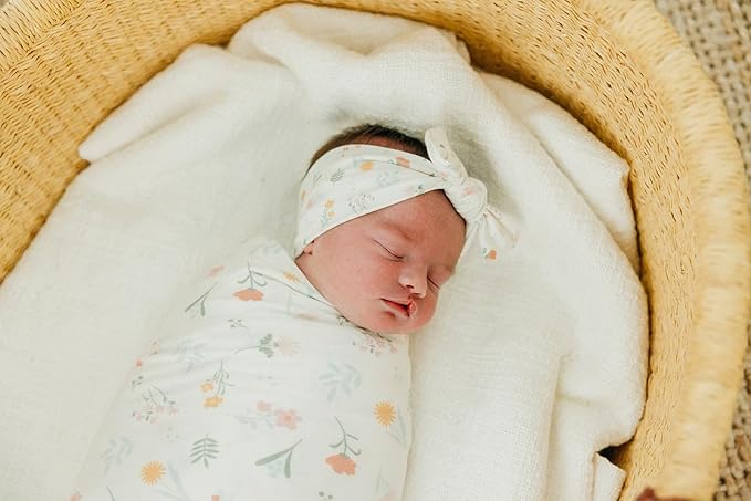 Copper Pearl Baby Swaddle Blanket - Premium Knit Baby Blanket, Large Soft Stretchy Receiving Blankets for Baby Boy and Girl, Swaddles for Newborn, Infant, and Toddler (Mabel)