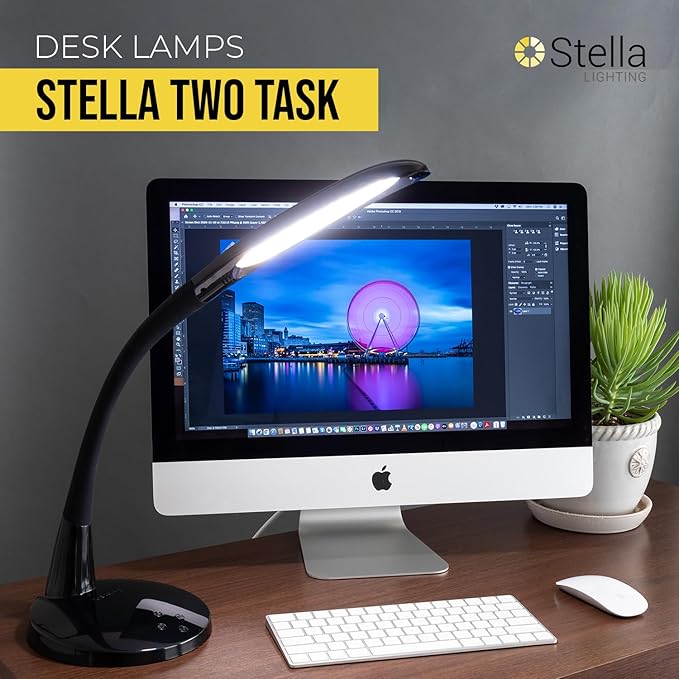 Stella Two Task Lamp, Adjustable Desk Lamp, Dimmable LED Light