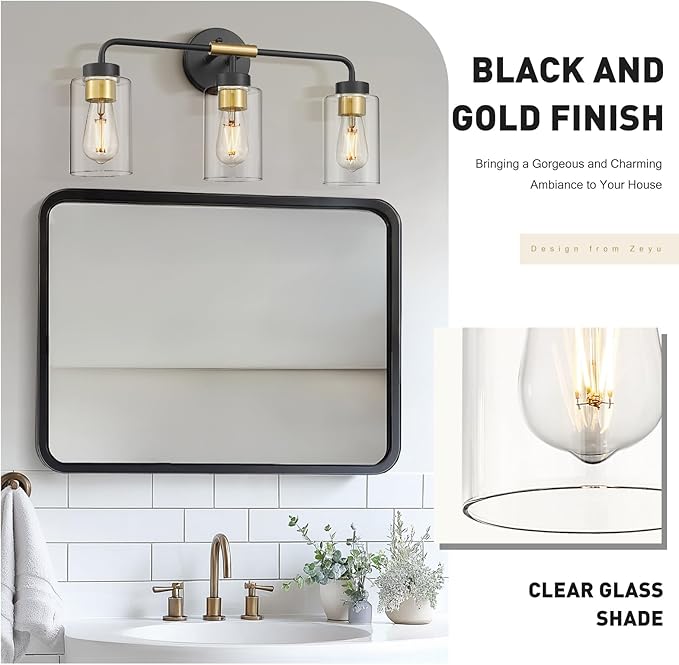zeyu 3-Light Farmhouse Vanity Lights