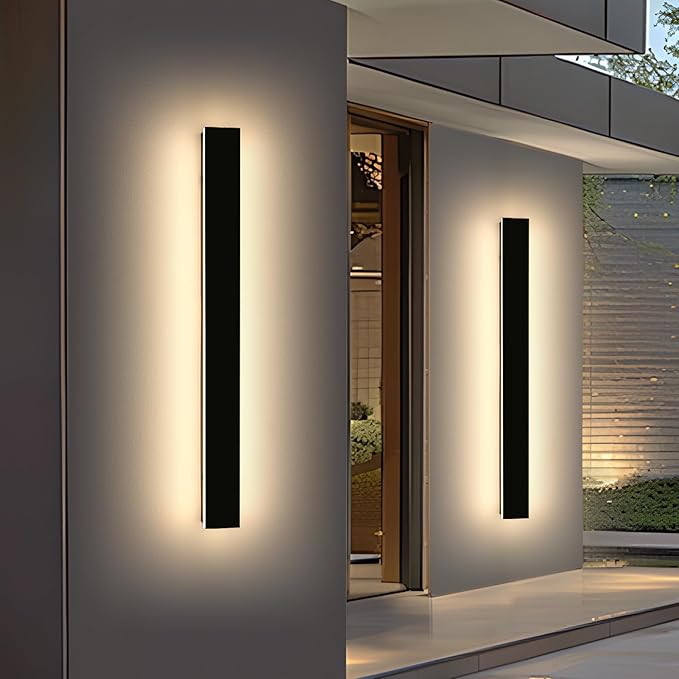 Mikeru 47.2" 2Pack Outdoor Wall Sconce 3000K Warm White