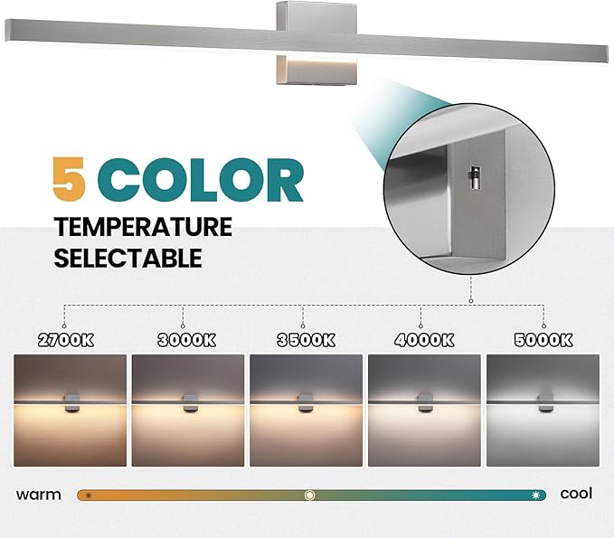 KAISITE Brushed Nickel Vanity Light