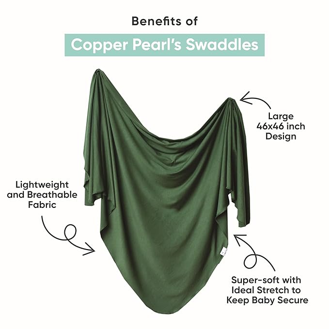 Copper Pearl Baby Swaddle Blanket - Premium Knit Baby Blanket, Large Soft Stretchy Receiving Blankets for Baby Boy and Girl, Swaddles for Newborn, Infant, and Toddler (Camel)