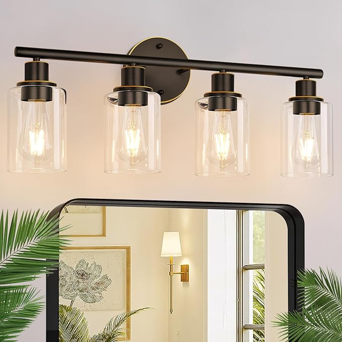 4-Light Bathroom Light Fixtures, Bathroom Wall Lamp