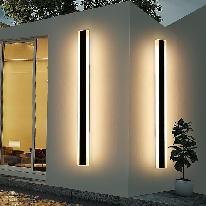 Mikeru 2pack 57inch Long LED Wall Light Fixtures, 3000K Modern Outdoor Lights