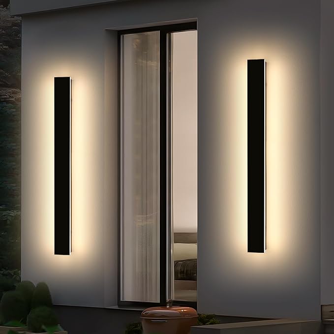 Mikeru 47.2" 2Pack Outdoor Wall Sconce 3000K Warm White
