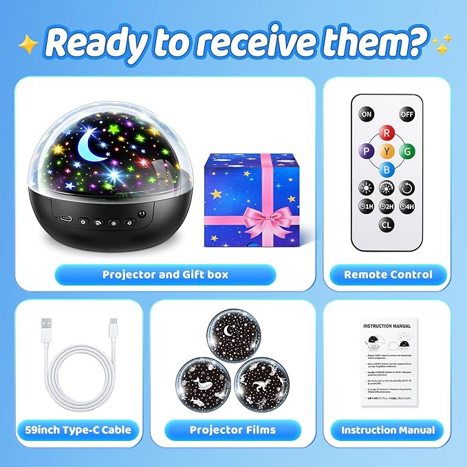 Dinosaur Toys for Kids 3-5, 【Remote+3 Films+93 Effects】 Dinosaur Toys for Kids 2-4, 【3 Timer+5 Brightness】 3 Year Old Boy Gift, Rotate 3 Year Old boy Birthday Gift, Boys Christmas Gifts Boys