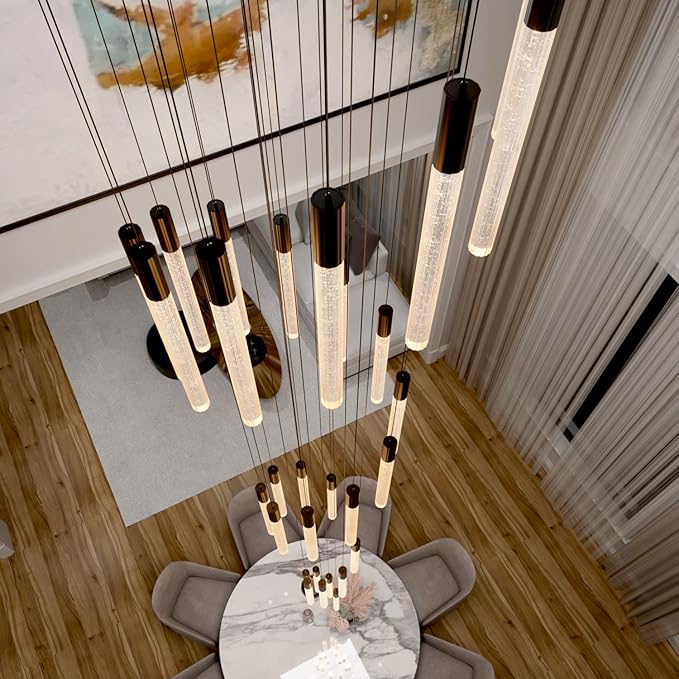 14FT Oversized Crystal Pendant Light