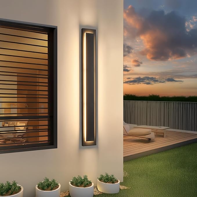 39.4 in Long Outdoor LED Wall Lights, Modern Exterior Garage Wall Light