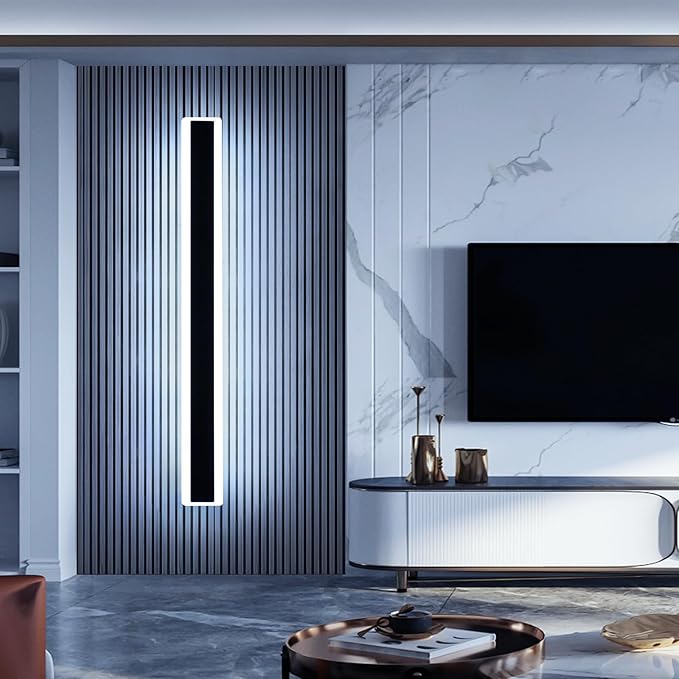 Mikeru 2Pack 57inch Long Led Wall Light, 6000k Cool White Modern Outdoor Wall