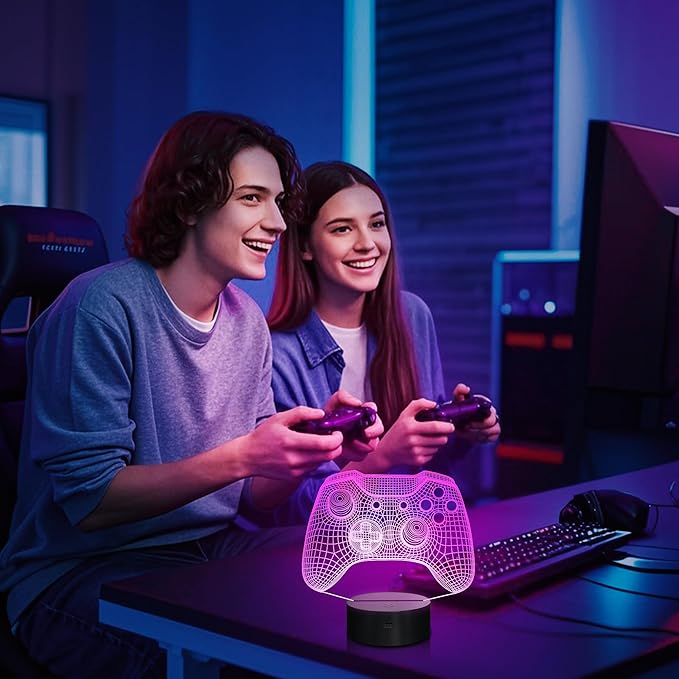 Attivolife Gamepad 3D Illusion Lamp, Controller Night Light