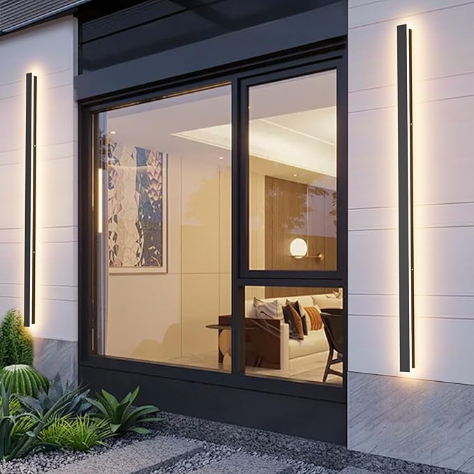 Aipsun Outdoor Lights 2 Pack, Modern Outdoor Wall Light 59inch Long Strip LED