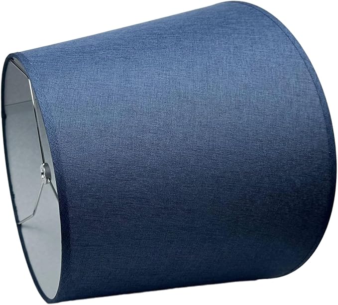 Navy Blue Fabric Lampshade, No Assembly Required, Lamp Shade