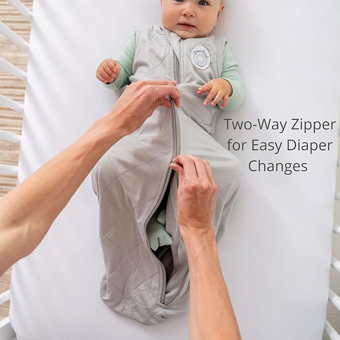 Dreamland Baby Lightweight Bamboo Viscose Sleep Sack (12-24 Months). 1.0 TOG Ultra Soft Blanket w/ 2-Way Zipper. 95% Viscose, 5% Spandex (Ocean). Mom-Owned US Business, Premium Materials