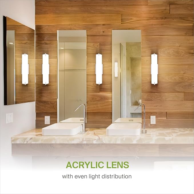 ASD LED 18" Vanity Wall Mount Light Fixture, Linear Bathroom Lighting Bar | 3CCT