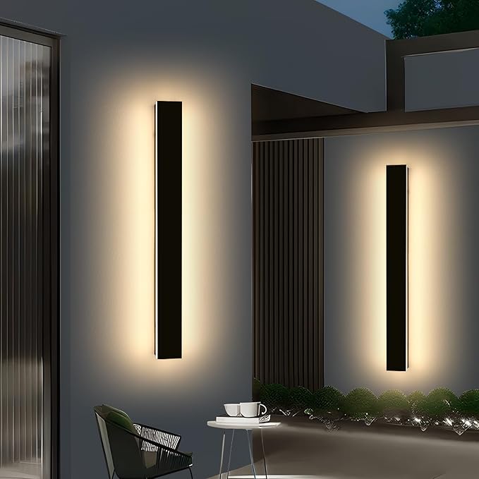 Mikeru 39.3" 2Pack Outdoor Wall Sconce 3000K Warm White