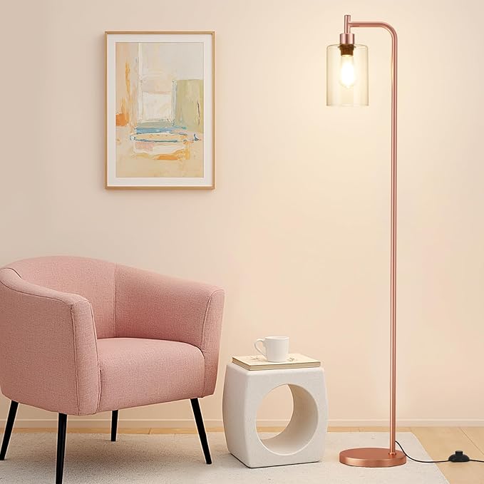 Floor Lamp with Clear Glass Shade