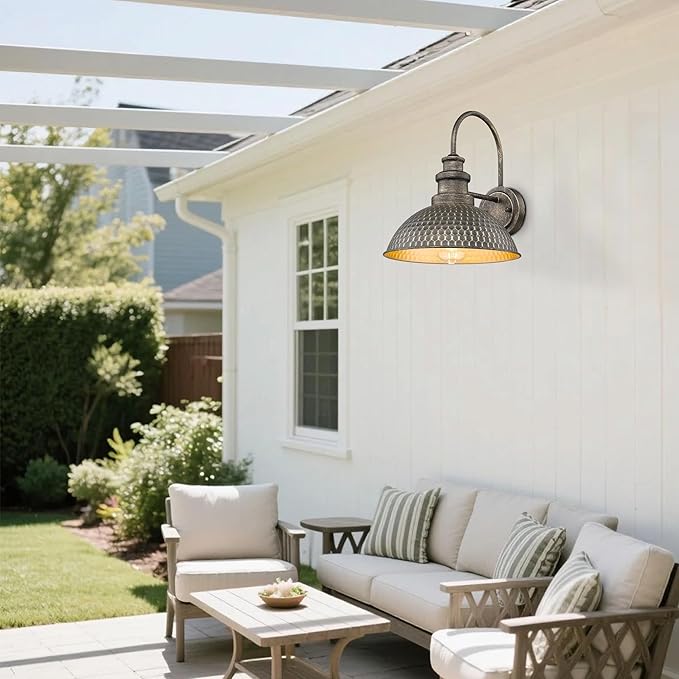 Casia Farmhouse Barn Lights, Rustic Outside Wall Sconce, Exterior Outdoor