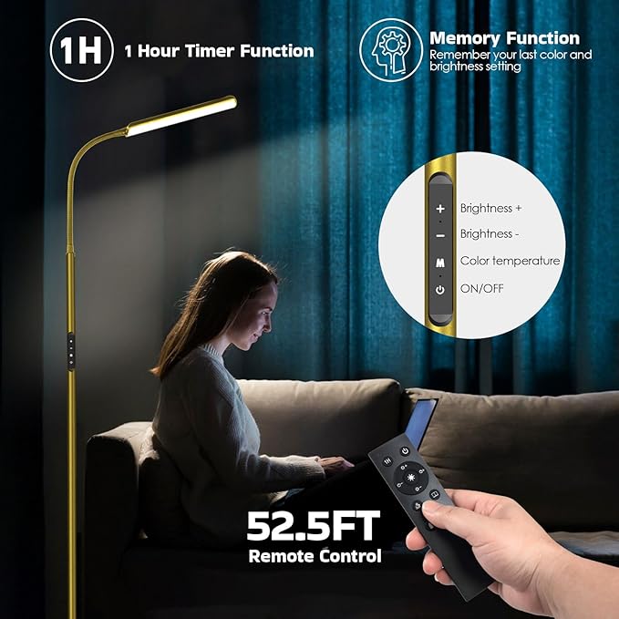 Dimunt LED Floor Lamp, Bright 15W Floor Lamps