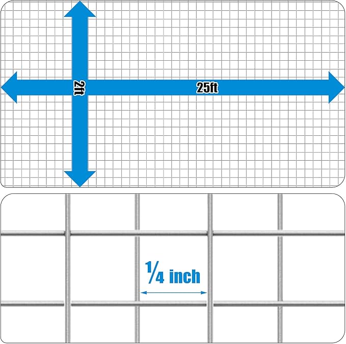 Fencer Wire 23 Gauge Galvanized Hardware Cloth with Mesh Size 1/4" x 1/4" (2 ft. x 25 ft.)