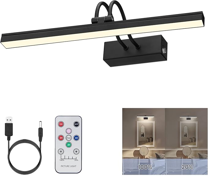 FUNCHDAY Picture Light Rechargeable, Wireless Picture Lights