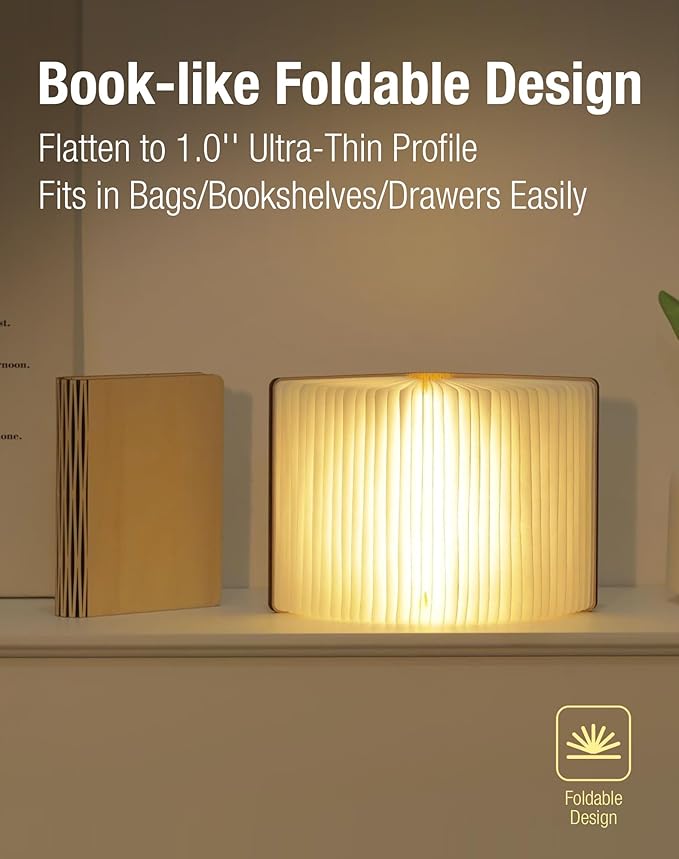 Wooden Book Lamp
