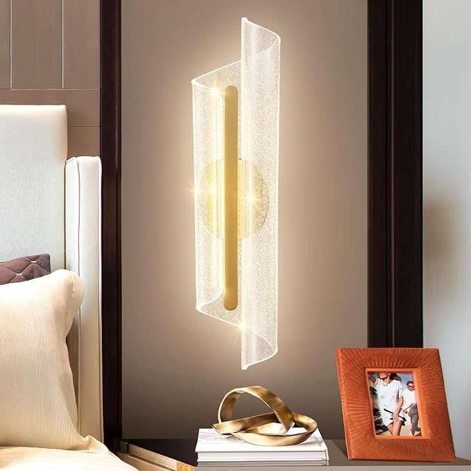Modern Gold Wall Sconces 19.7in Sconces Wall Lighting Dimmable LED Wall Lights