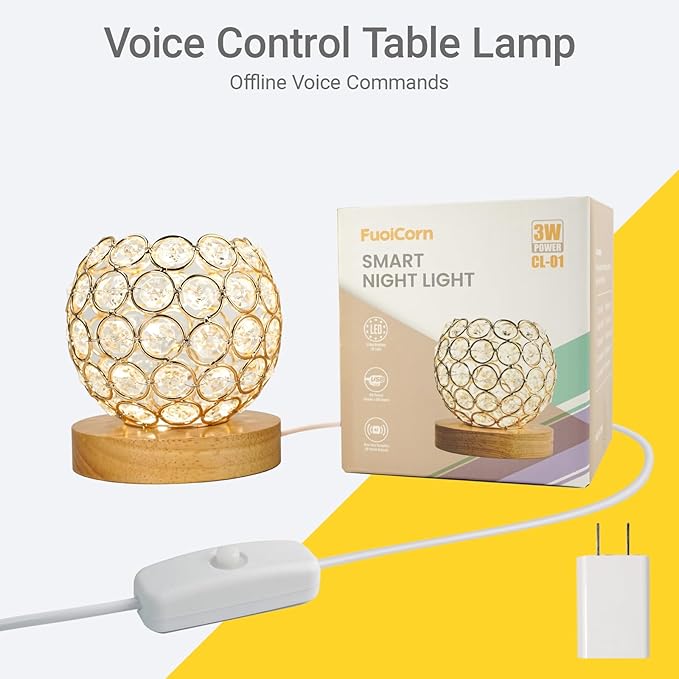 Crystal Mood Table Lamp, Small Decorative Sphere Light