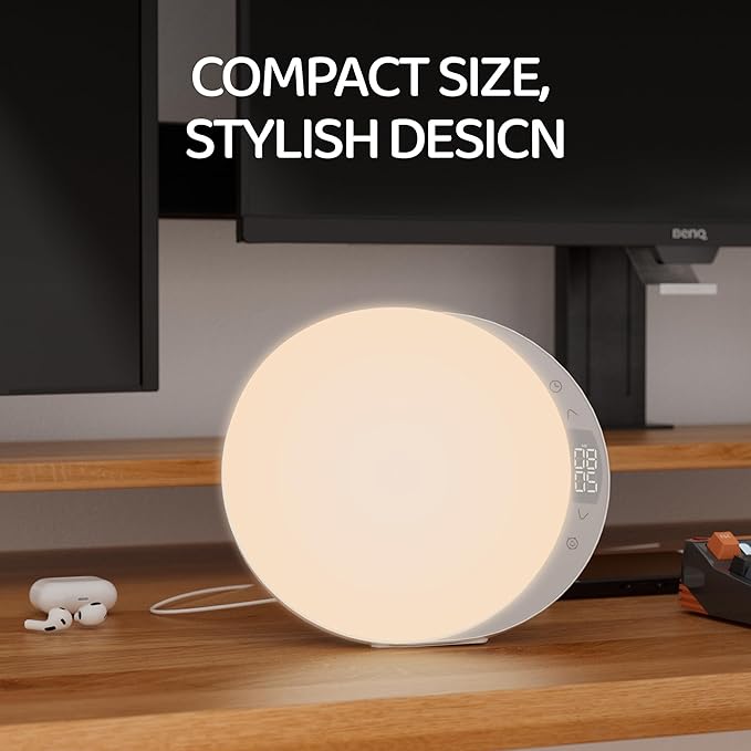 ANTDALIS Sunrise Alarm Clock for Heavy Sleepers Adults, Wake Up Light Dimmable