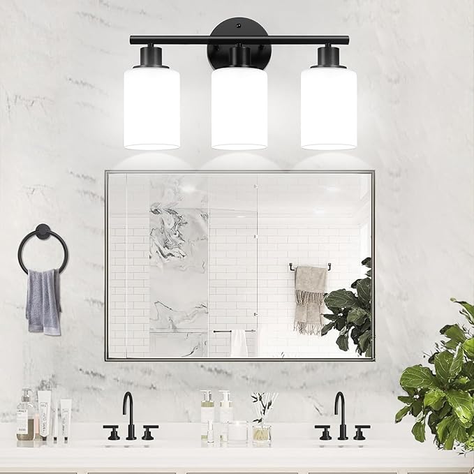 3-Light Bathroom Light Fixtures, Bathroom Wall Lamp