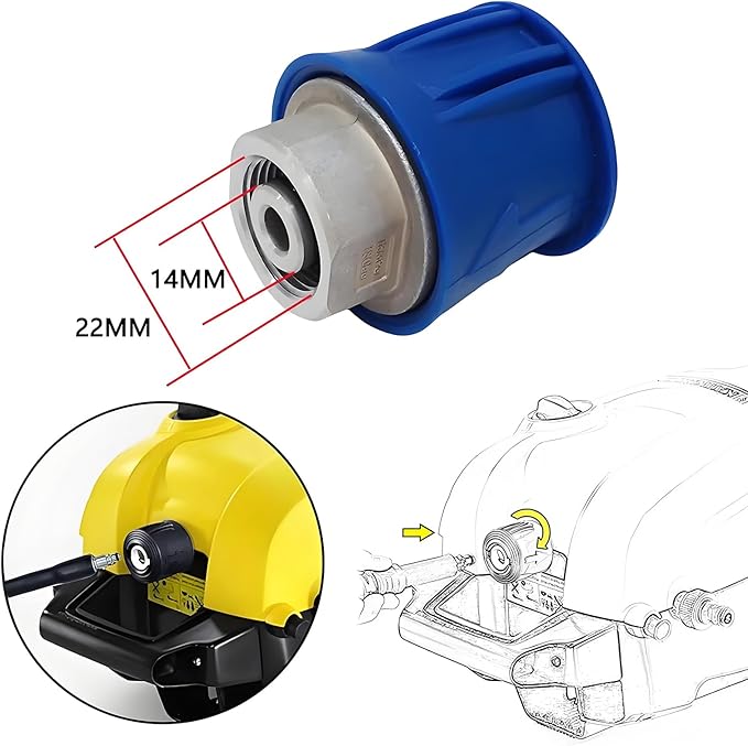 5800PSI/400Bar Ultra Flexible Pressure Washer Hose for Bosch Home Cleaning, 5M-30M High Pressure Extension Tube with Quick-Connect Adapter,(Red/Blue/Yellow/Green/Grey/Orange/Light Blue)(Red,16FT)