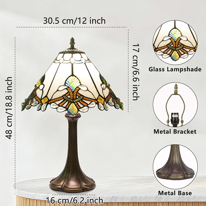 Tiffany Style Table Lamp, Small Stained Glass Lamp