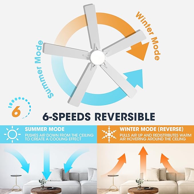 WINGBO 60" Smart Ceiling Fan