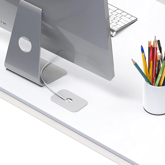 SHW 55 x 60 Inches Commercial-Grade L-Shape Corner Office Computer Desk, White