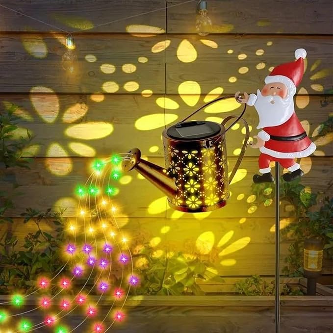 Santa Claus LED Lights, Solar Retro Christmas Decor, Outdoor Holiday