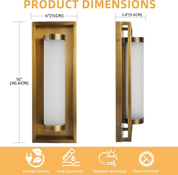 Hyunbae Outdoor Wall Sconce, Mid Century Modern Outdoor Wall Light Fixtures