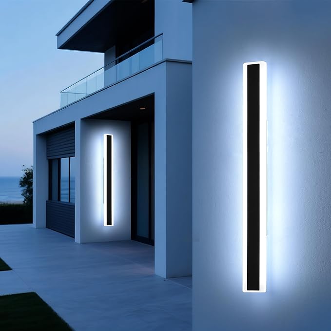 Mikeru 2Pack 57inch Long Led Wall Light, 6000k Cool White Modern Outdoor Wall