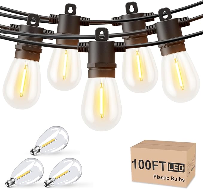 Svater Outdoor String Lights 100 FT, Patio