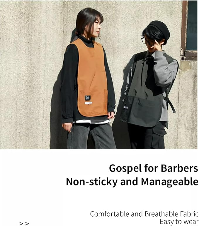 Waterproof Cobbler Apron for Women with 4 Pockets, PE Nylon Vested Smock Buckle Design for Men Kitchen Garden Cooking