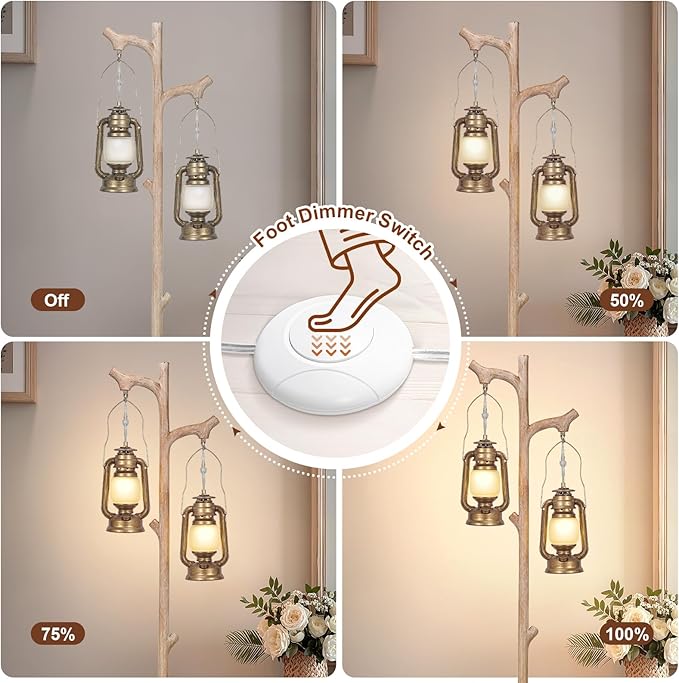 Scenekoy Vintage 68” Tall Floor Lamp