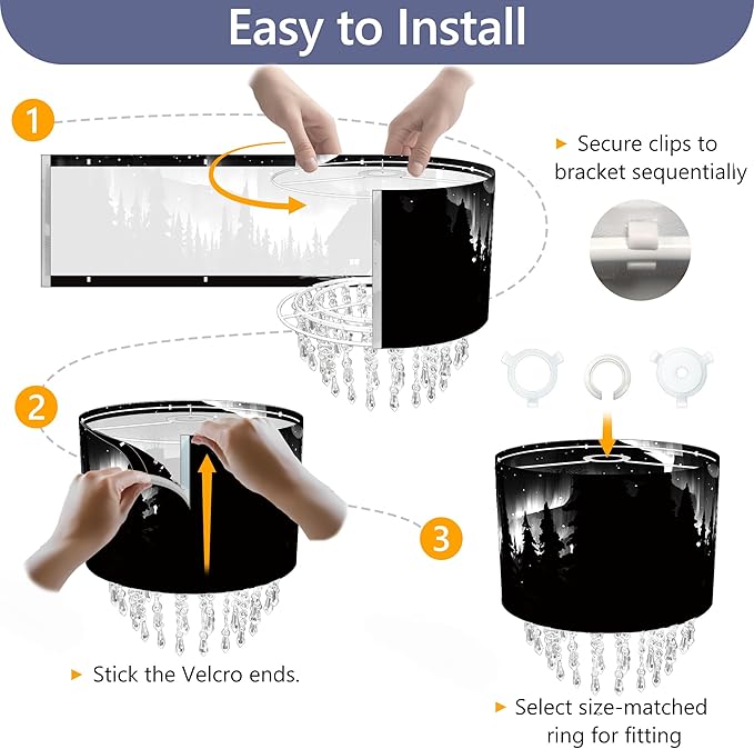Northern Aurora Cabin Lamp Shade