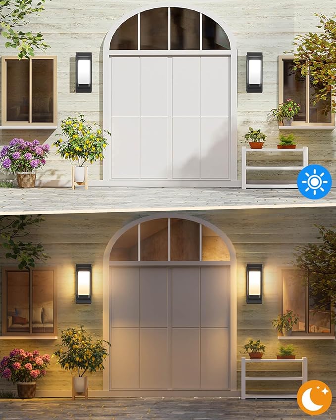SHIMR Modern Outdoor Wall Light, E26 Base, Waterproof Exterior Sconce