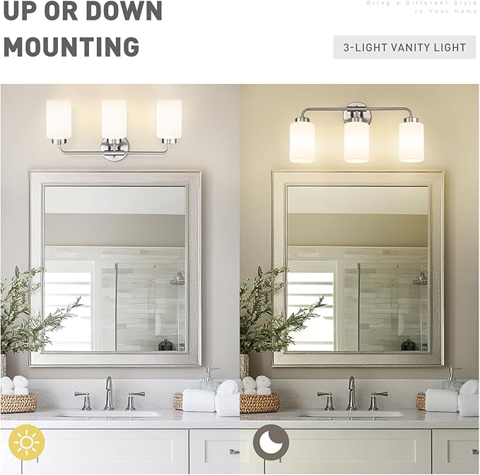 zeyu 21.6 Inch Bathroom Lights Fixtures Over Mirror, Modern Bathroom Wall Light