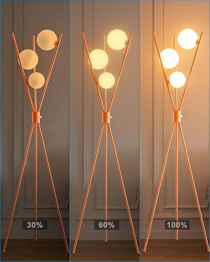 Lightdot Globe Standing Lamps Stepless Dimmable Tripod Floor Lamp