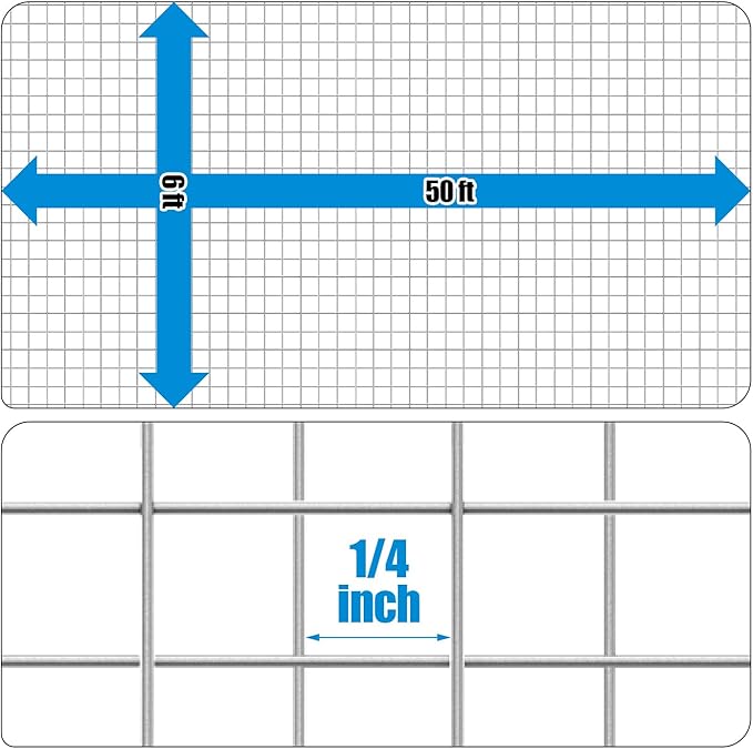 Fencer Wire 23 Gauge Galvanized Hardware Cloth with Mesh Size 1/4" x 1/4" (6 ft. x 50 ft.)