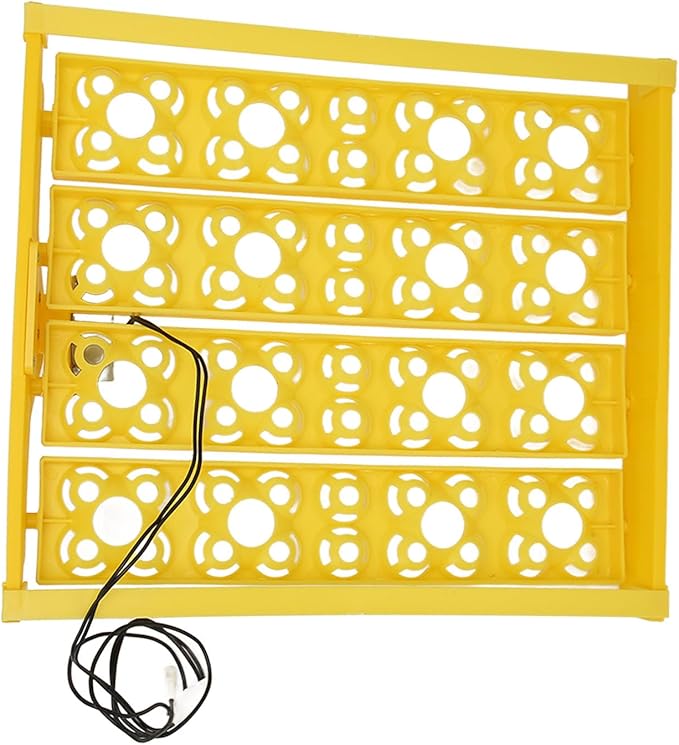 Egg Incubator Tray, Multifunction Automatic Egg Turner Incubator Tray Eggs Automatic Egg Turner Turning Tray for 16 Duck Eggs 16 Eggs 72 Quail Eggs Incubation (AC12V)