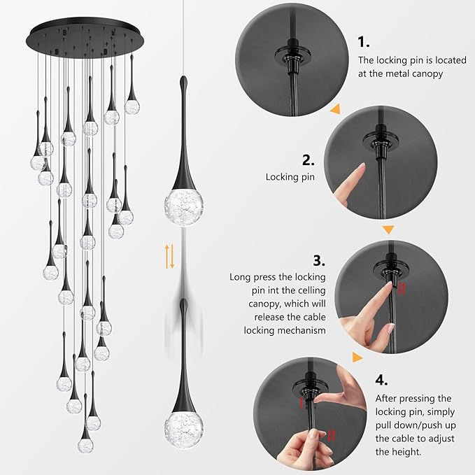 24 Light Modern Glam Crystal Chandelier