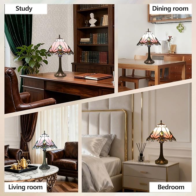 Tiffany Style Table Lamp, Small Stained Glass Lamp