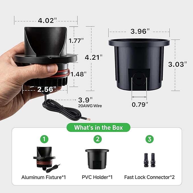 Ground Well Lights, Landscape LED Low Voltage Inground Lights, Outdoor