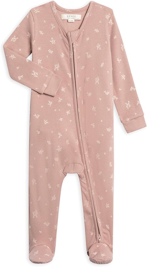 Colored Organics Baby Zip-Up Footed Sleeper with 2-Way Zipper - Newborn Organic Cotton Pajamas